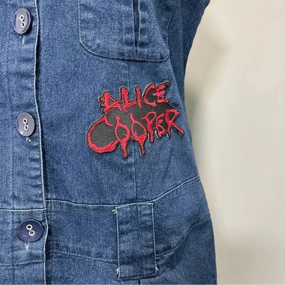 Denim Rocker Dress With Iron Maiden Patch’s Santory Size M - Picture 5 of 12